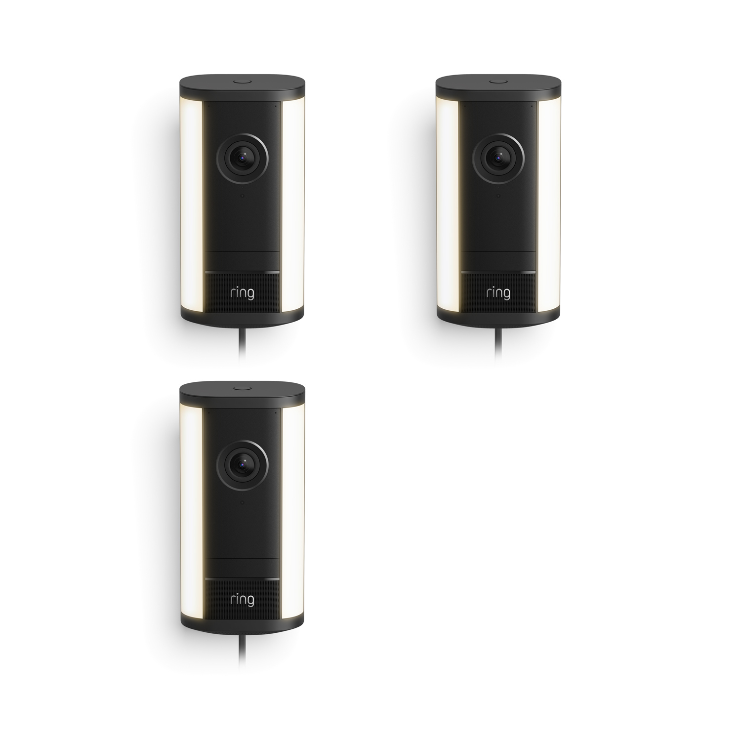 Spotlight Cam Pro (Newest Model) (Featuring Retinal 4K) - Plug-In / Black / 3-pack