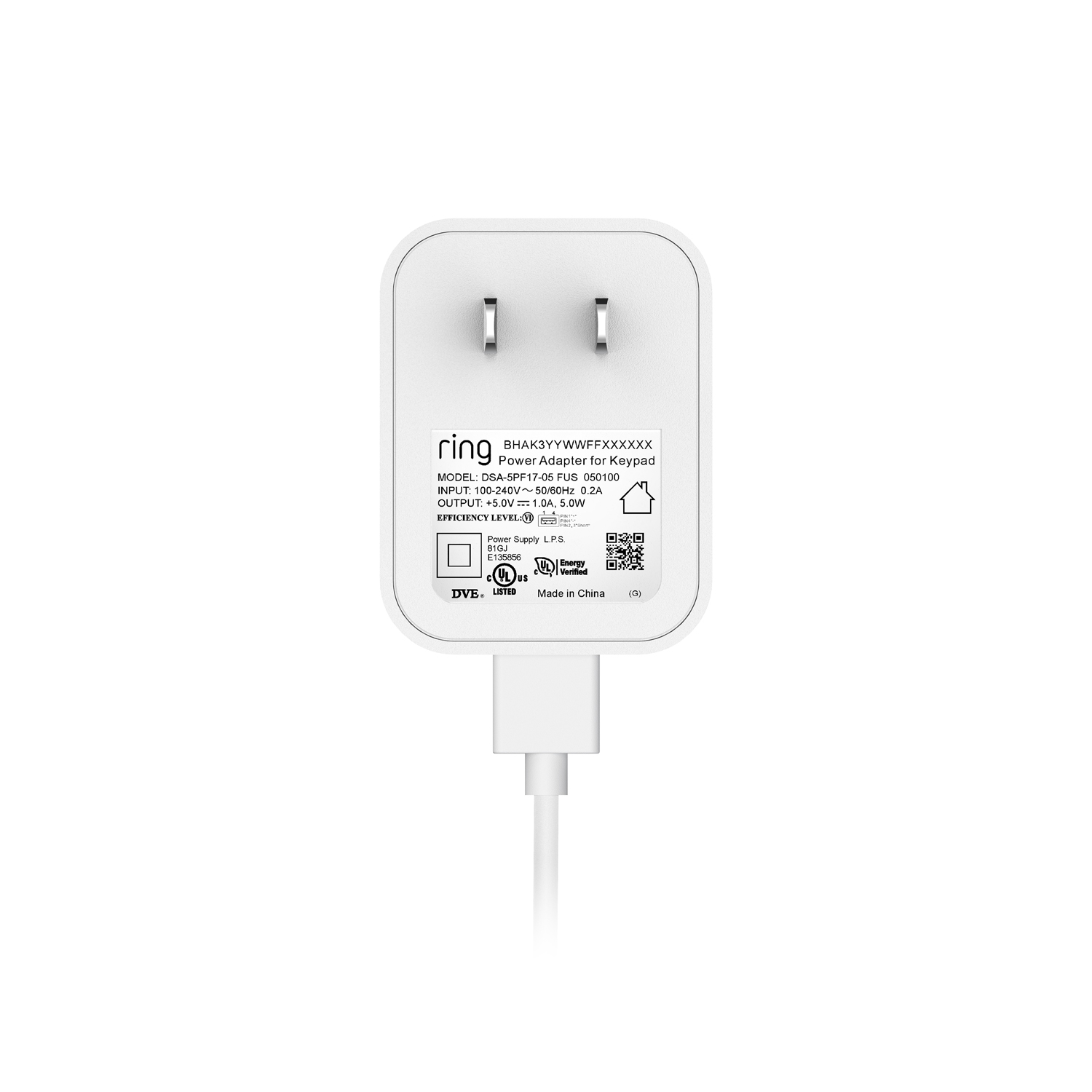 Keypad Power Adapter (for Alarm Keypad (2nd Generation)) - Alarm Keypad Power Adapter