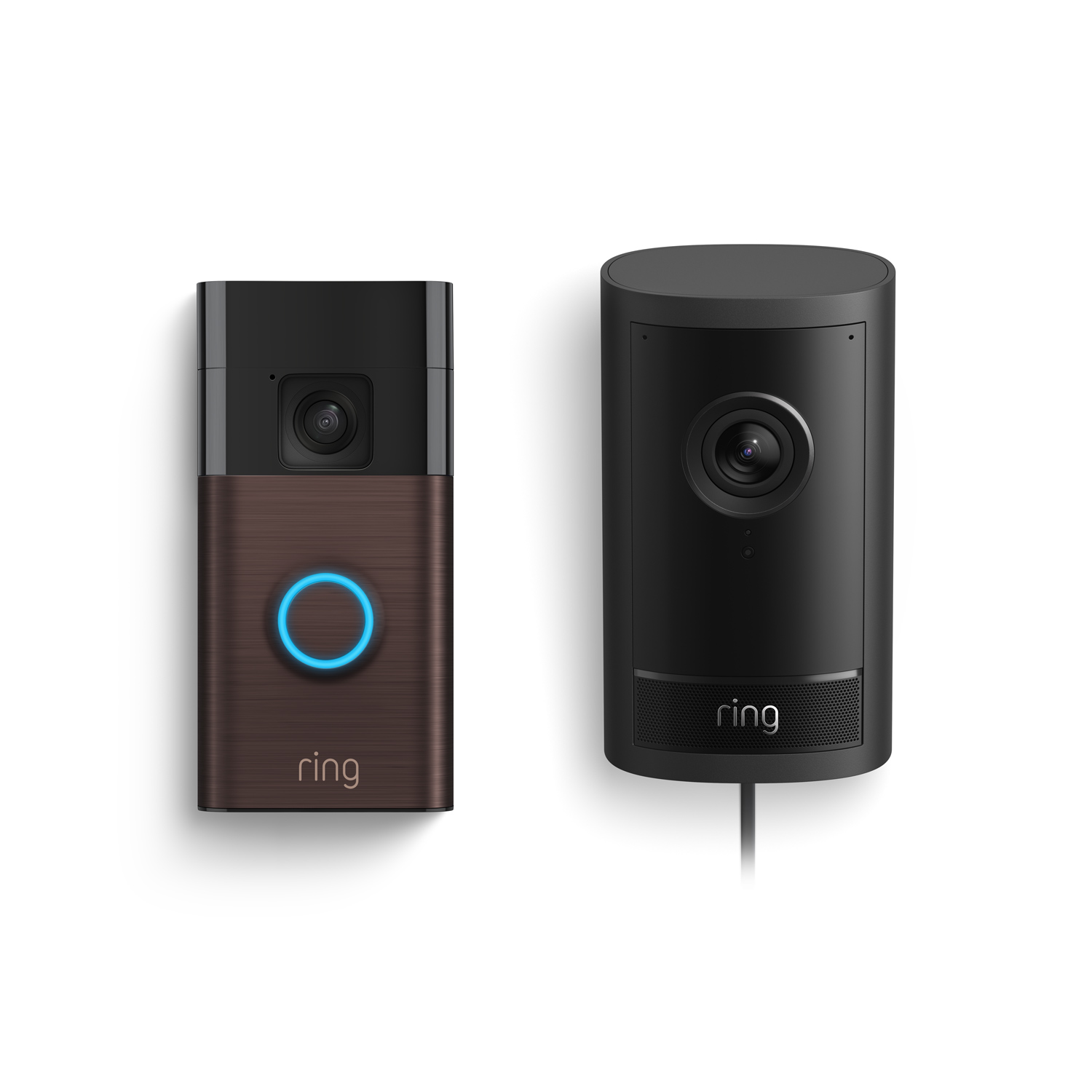 Outdoor Cam Pro, Plug-In + Battery Doorbell - Venetian Bronze + Black