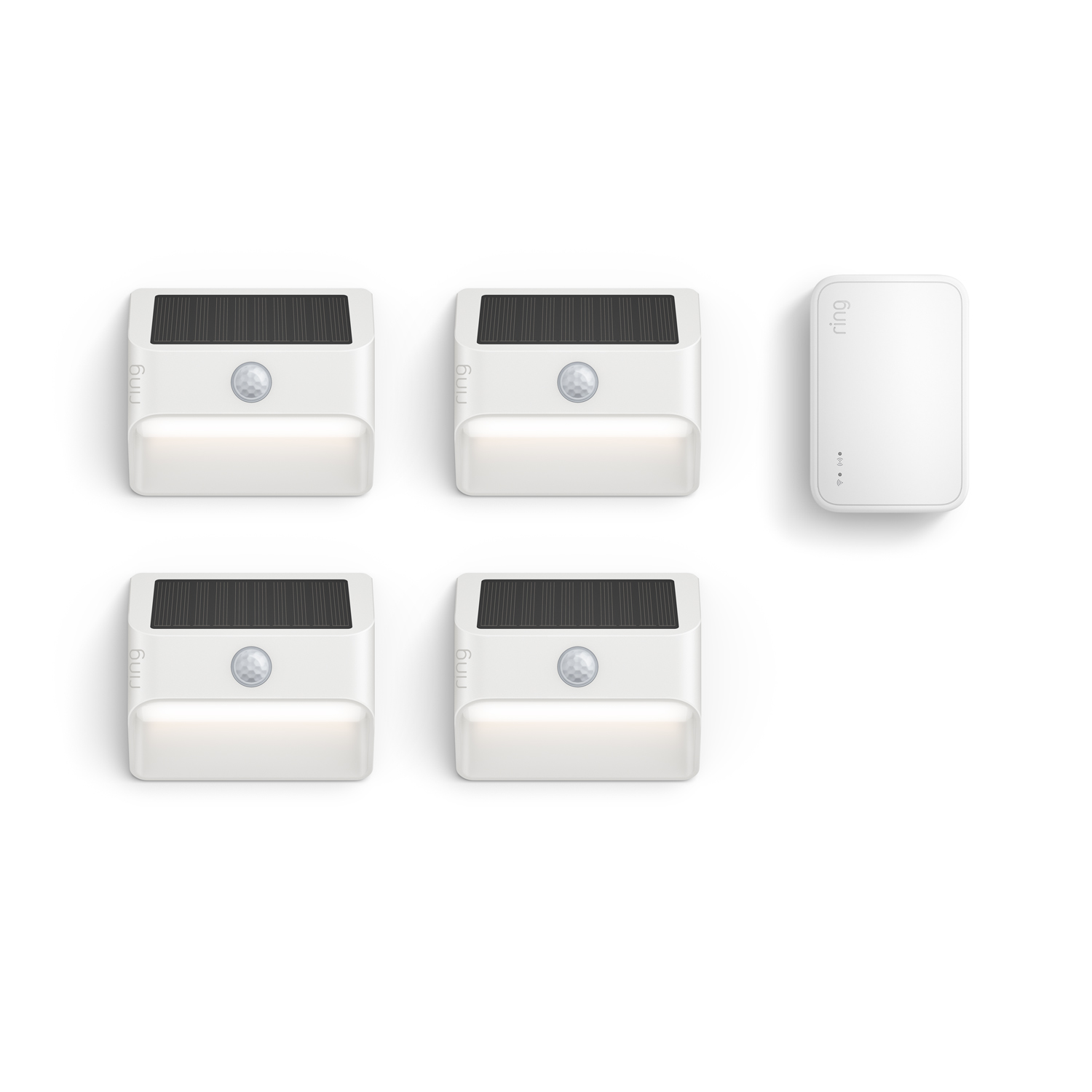 Smart Lighting Solar Steplight 4-Pack + Bridge (2nd Gen) - White