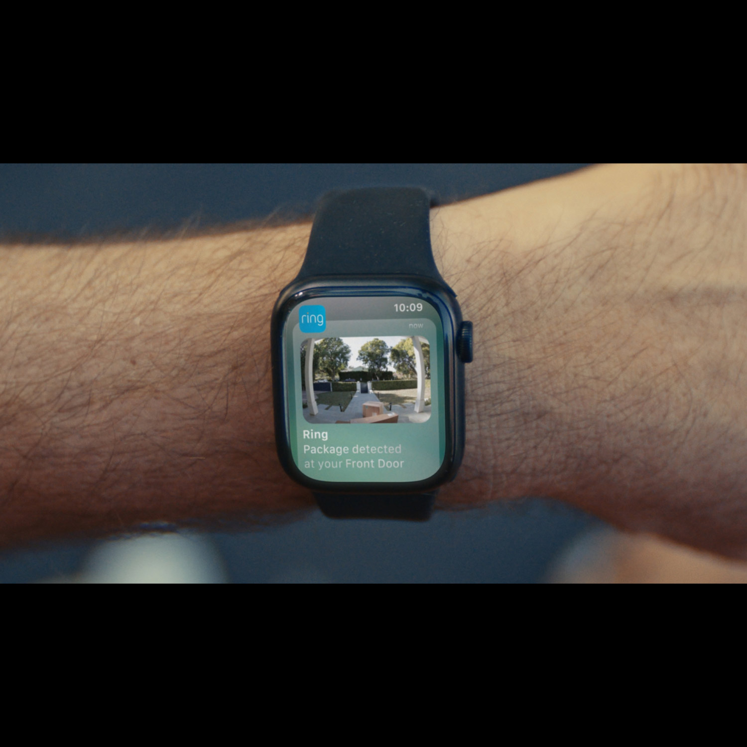 Bestselling Starter Kit (Outdoor Cam Plus Battery + Battery Doorbell) - Video showing people receiving packages and alerts and talking to visitors through the Ring Battery Doorbell.