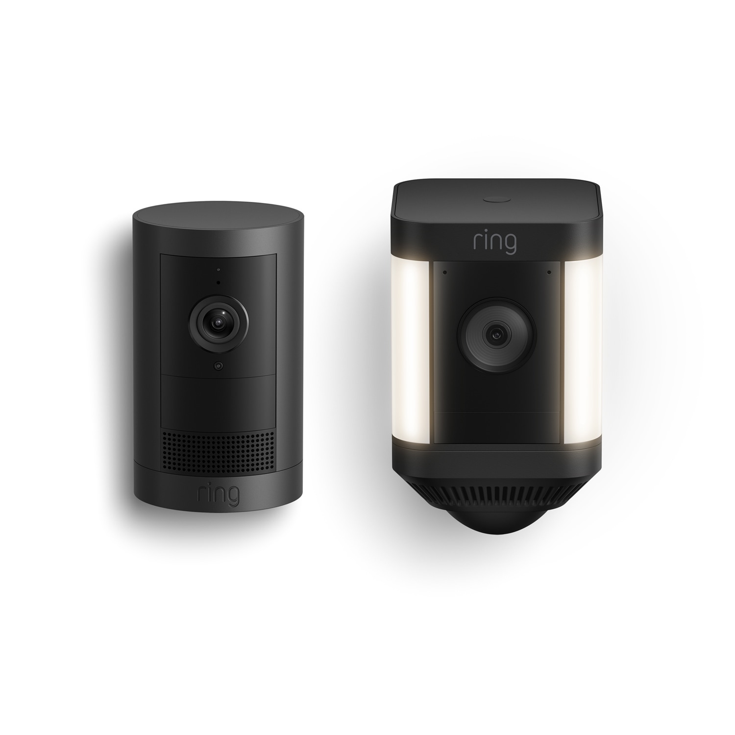 Front and Backyard Basic Kit (Outdoor Cam Plus Battery + Spotlight Cam Plus Battery) - Black