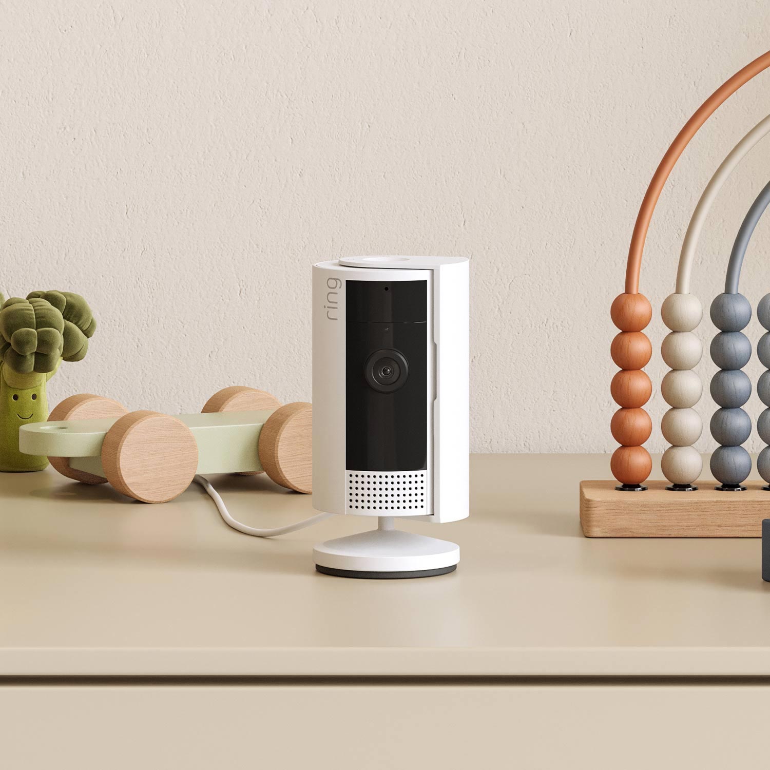 KIDDE Wired Smart Smoke & Carbon Monoxide Alarm  + Indoor Cam (2nd Gen) - Indoor Cam (2nd Gen) in the bedroom.