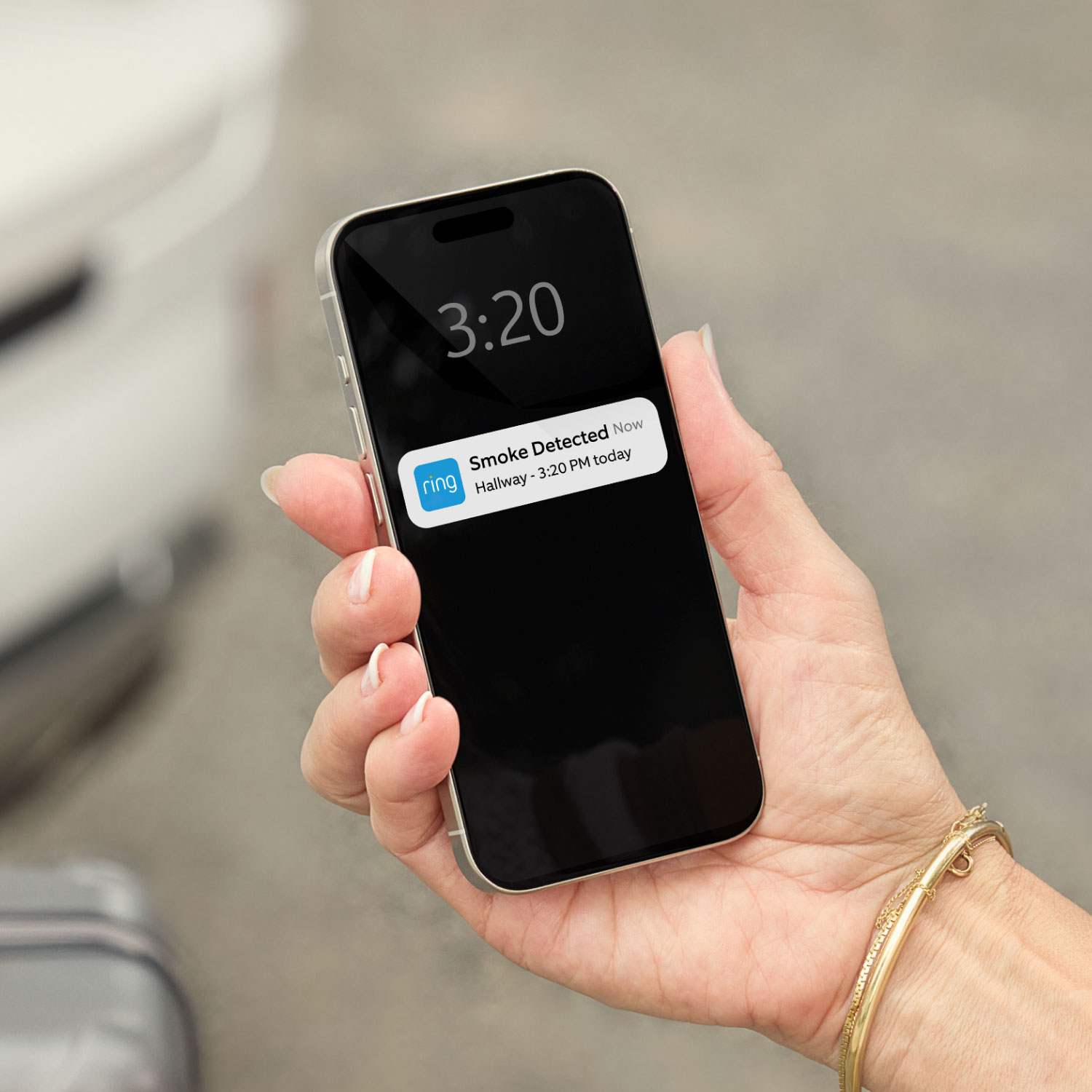 KIDDE Wired Smart Smoke & Carbon Monoxide Alarm - KIDDE Smart Smoke Alarm sending notification alerts to smart phone.