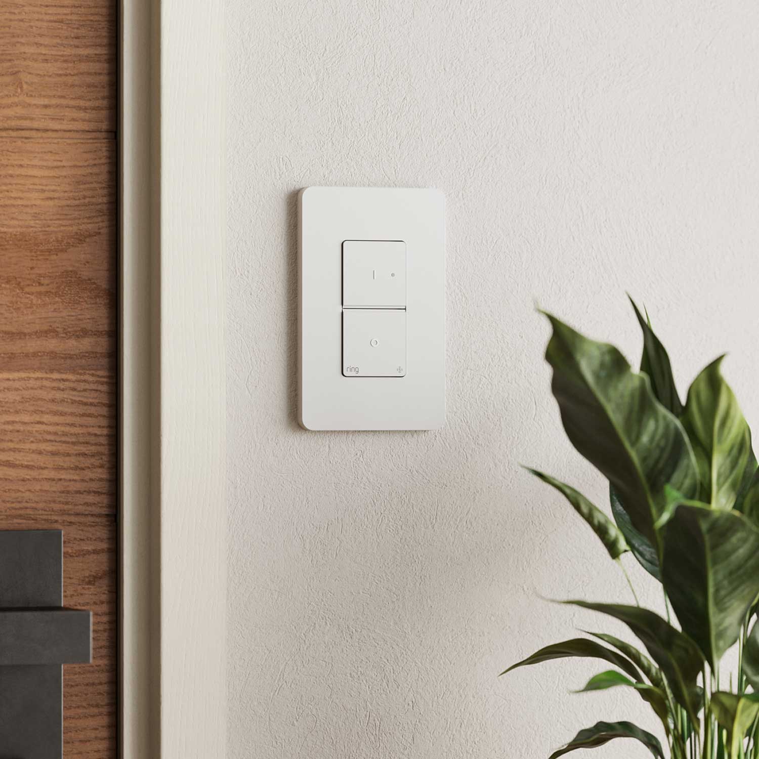 Smart Light Switch (Newest Model) - Smart Light Switch installed on a wall. 