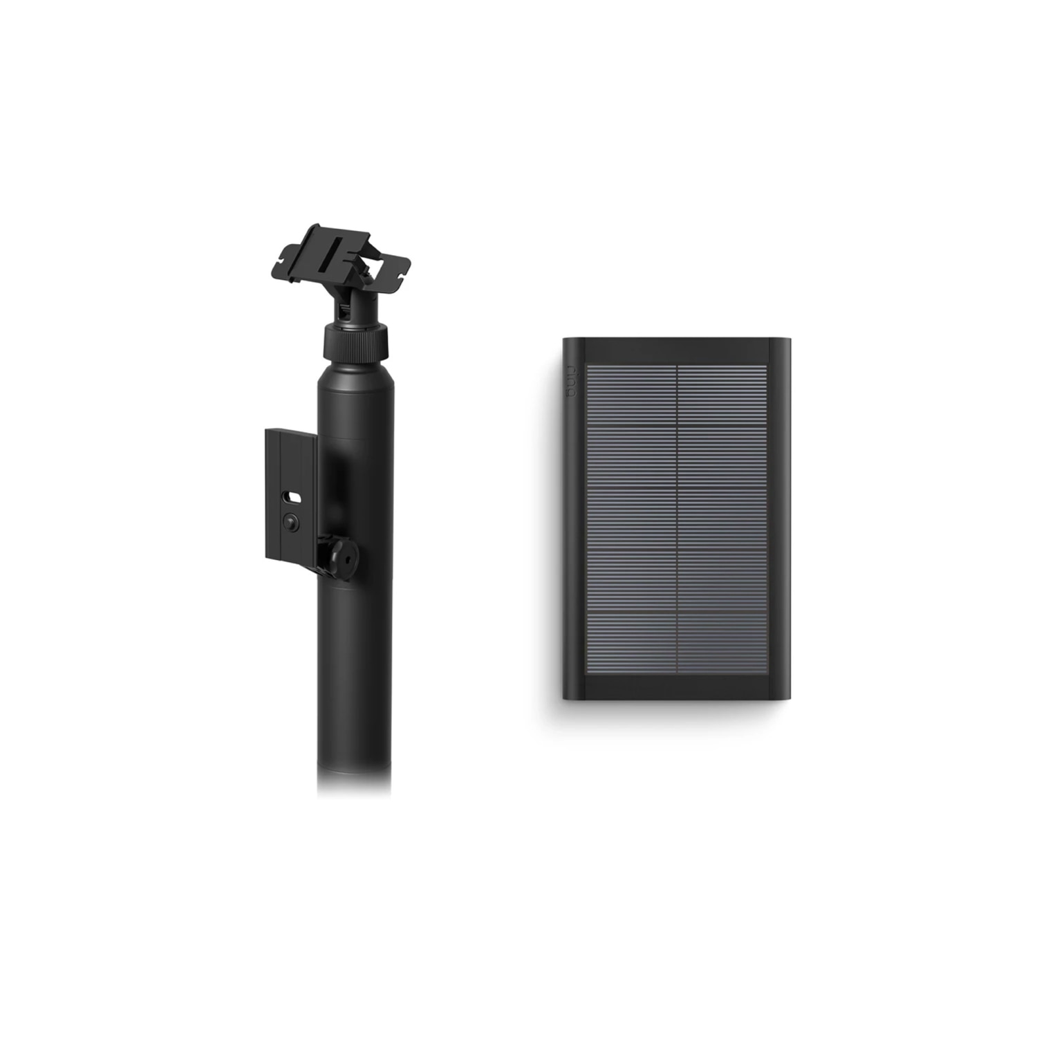Stake Mount + Small Solar Panel (USB-C) - Black