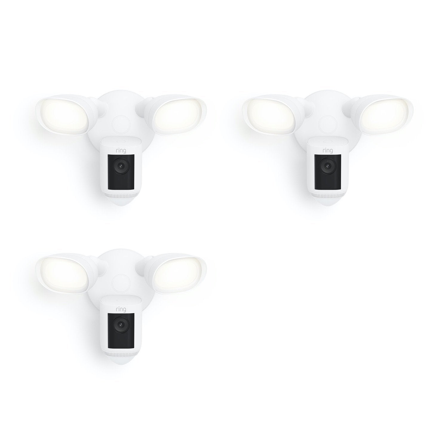 Floodlight Cam Pro (Featuring Retinal 2K) - Wired / White / 3-Pack