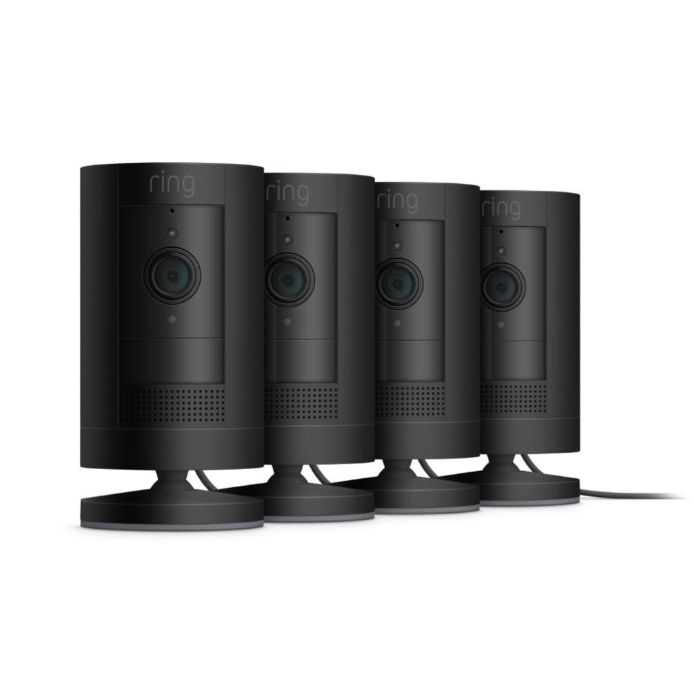 Stick Up Cam (Certified Refurbished) - Plug-In / 4-Pack / Black